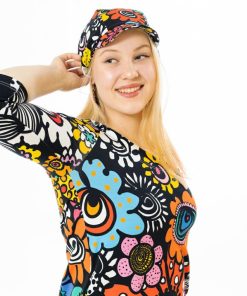 Kaikki vaatteet ja asusteet Kiva Trikoomekko | Megakukkaralla | Mustapohjainen | Vaatteet