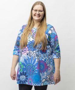 Kaikki vaatteet ja asusteet Kelpokolttu Trikootunika | Megakukkaralla | Sininen | Vaatteet