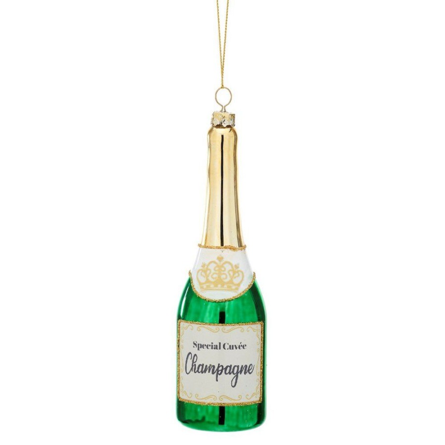 Sass & Bellen joulu Sass & Belle Lasinen Joulukuusenkoriste "Champagne" | Joulukauppa
