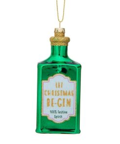 Sass & Bellen joulu Sass & Belle Lasinen Joulukuusenkoriste "Be-Gin" | Joulukauppa